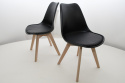 Komplet mebli stół Trio fi 90 cm rozkładany do 130 i 4 krzesła K-87p (możliwa zmiana wymiaru)