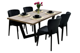 Niezwykły stół Vigo 90/170 - 250 oraz 4 krzesła S-106