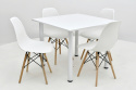 Praktyczny stół Paola CB 90/90 oraz 4 krzesła K-87