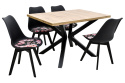 Stół Cherry 80x120 rozkładany do 220 oraz 4 krzesła K-87p