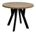 Loftowy, okrągły stół Jaga średnica 100 cm rozkładany do 200 (możliwa zmiana wymiaru)