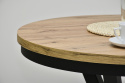 Okrągły, loftowy stół Porta średnica 100 cm rozkładany do 200 cm