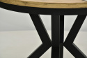 Okrągły, loftowy stół Porta średnica 100 cm rozkładany do 200 cm