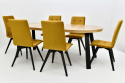 Okrągły stół S-3, średnica 100cm rozkładany do 200 + 4 krzesła K-33