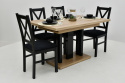 Rozkładany stół Appia 80x130 do 210 cm oraz 4 krzesła K-22