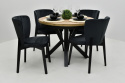Stół Porta fi 100 cm rozkładany do 200 i 4 krzesła S-106 (możliwa zmiana wymiaru)