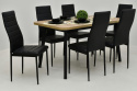 Meble do salonu, stół Oslo 6 80/140 - 180 oraz 6 krzeseł K-90C (wybierz kolorystykę i liczbę krzeseł)
