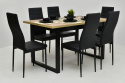Modernistyczne meble stół Ikon 3 80/140-180 oraz krzesła K-90c (wybierz kolorystykę i liczbę krzeseł)