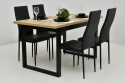 Modernistyczne meble stół Ikon 3 80/140-180 oraz krzesła K-90c (wybierz kolorystykę i liczbę krzeseł)