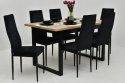 Modernistyczne meble stół Ikon 3 80/140-180 oraz krzesła K-91W (wybierz kolorystykę i liczbę krzeseł)
