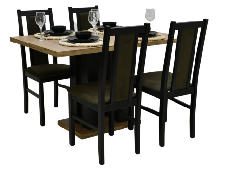 Rozkładany stół Igor lam 80/120 rozkładany do 200 oraz krzesła Bos 14 wybierz wymiar, ilość krzeseł i kolorystykę