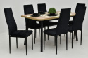 Rozkładany stół Oslo 6 80/140 - 180 oraz 6 krzeseł K-91 WC (wybierz kolorystykę i liczbę krzeseł)