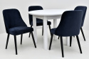 Stół Poli 1 śr. 100cm rozkładany do 140 oraz 4 krzesła K-78