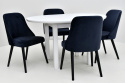 Stół Poli 1 śr. 100cm rozkładany do 140 oraz 4 krzesła K-78