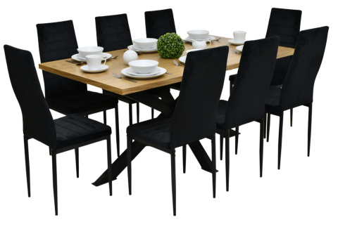 Designerski stół Cherry 2d oraz krzesła K-91wc