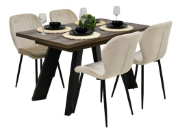 Stół Como 80x130 rozkładany do 210cm + krzesła K1 FX