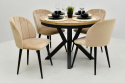 Stół Porta fi 100 cm rozkładany do 200 i 4 krzesła S-100 (możliwa zmiana wymiaru)