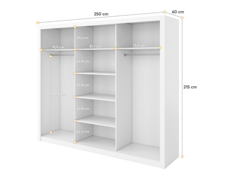 Szafa Idea 01 3d/1s biała