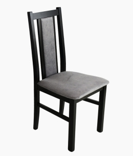 Krzesło Bos 14 w kolorze czarnym z szarą tapicerką hydrofobową