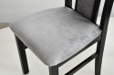 Krzesło Bos 14 w kolorze czarnym z szarą tapicerką hydrofobową