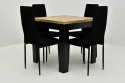 Kwadratowy stół S-44 o wymiarach do wyboru oraz krzesła K-93mc, stwórz komplet odpowiadający Twoim potrzebom