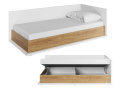 Łóżko z pojemnikiem i materacem, łóżko MS-09P, łóżko Simi