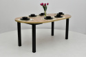 Śliczny i solidny komplet stół Poli 4 fi 100 rozkładany do 180 oraz 4 krzesła Nilo 10