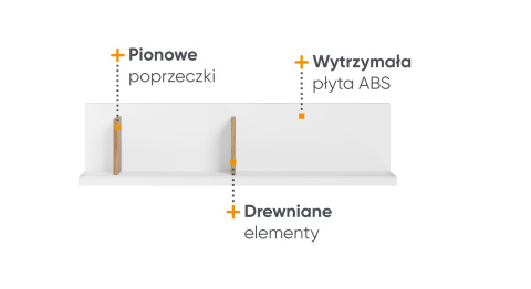 Półka Simi, pólka wisząca, półka MS-07