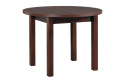Rozkładany, okrągły stół Poli 4 100 cm do 180 oraz krzesła Hugo 3