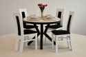 Rozkładany, okrągły stół Porta z drewnianymi krzesłami K-41 (kolorystyka do wyboru)