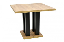 Kwadratowy, rozkładany stół do salonu Igor lam 80x80 do 200