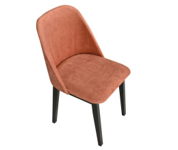 Fotelowe krzesło Monti 1 / czarne nogi ceglasta tapicerka