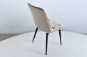 Kwadratowy rozkładany stół Igor Laminat oraz welurowe krzesła na metalowych nogach