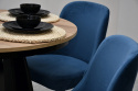 Niezwykły komplet mebli, okrągły stół STL 220 oraz tapicerowane krzesła K-78
