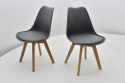 Nowoczesny, okrągły stół Lamel A z krzesłami K-87p, wybierz kolorystykę i ilość krzeseł