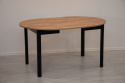 Skandynawski komplet mebli, stół FR-5 fi 102 cm rozkładany do 142 oraz krzesła K-87p
