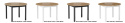 Skandynawski komplet mebli, stół FR-5 fi 102 cm rozkładany do 142 oraz krzesła K-87p