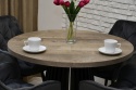 Okrągły, loftowy stół Lamel A z krzesłami Siena, wybierz kolorystykę, wymiar stołu i ilość krzeseł