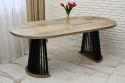 Okrągły stół do salonu, rozkładany stół Lamel różne wymiary z krzesłami Latina