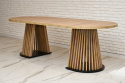 Owalny stół do salonu, rozkładany stół Lamel różne wymiary z krzesłami K-22