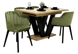 Stół Lara 80x130 rozkładany do 210cm + krzesła S-105