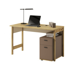 Biurko Lenny LY-04, biurko młodzieżowe, biurko beż / trufla / dąb artisan