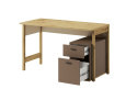 Biurko Lenny LY-04, biurko młodzieżowe, biurko beż / trufla / dąb artisan