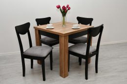 Komplet stół S-44 80/80 - 160 oraz 4 krzesła Hugo 3