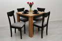 Komplet stół S-44 80/80 - 160 oraz 4 krzesła Hugo 3