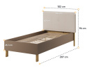 Łóżko z wezgłowiem i stelażem, łóżko Lenny LY-10+ LY-11