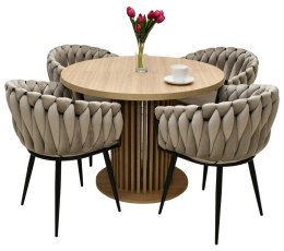 Stół do salonu, rozkładany stół Lamel P różne wymiary z krzesłami Latina
