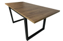 Industrialny komplet mebli, prostokątny stół Ikon 3 z krzesłami Monti 3 PP