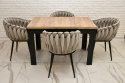 Prostokątny stół do salonu, rozkładany stół S-44 różne wymiary z krzesłami Latina