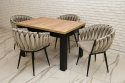 Prostokątny stół do salonu, rozkładany stół S-44 różne wymiary z krzesłami Latina